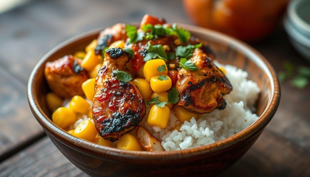 Street Corn Chicken Rice Bowl