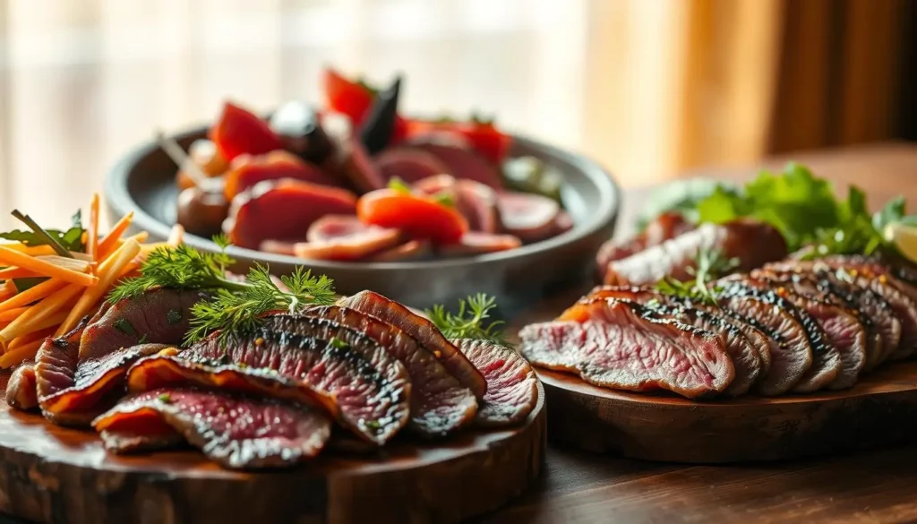 thin sliced beef
