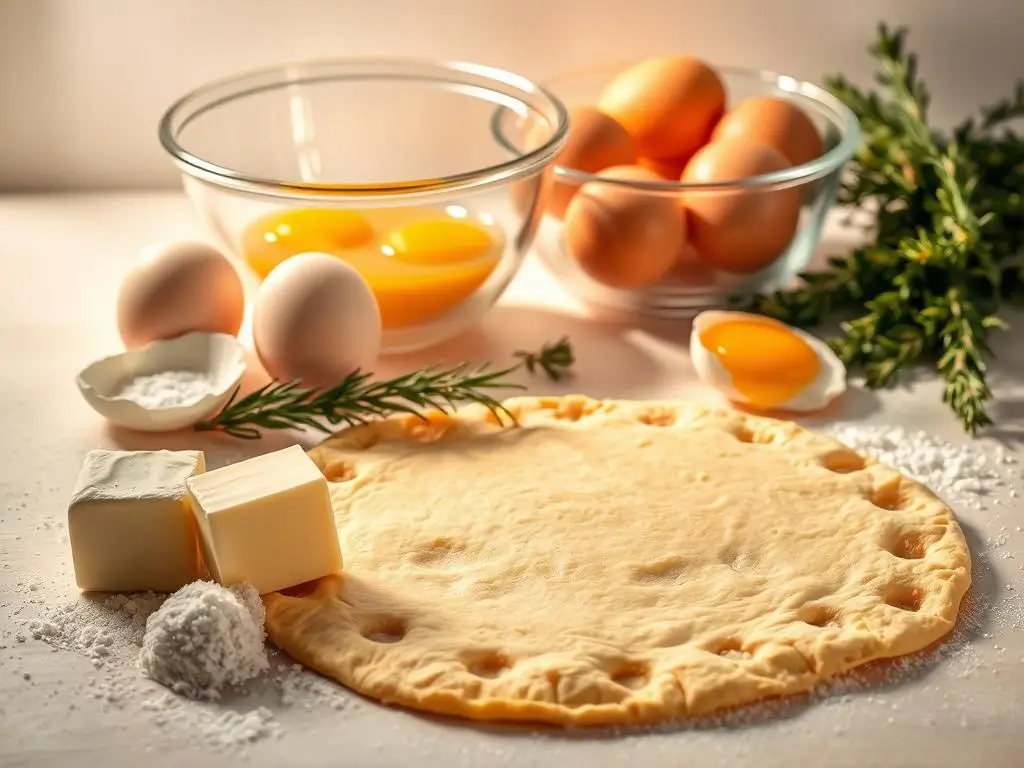 ingredients for flattened croissant flattened croissant